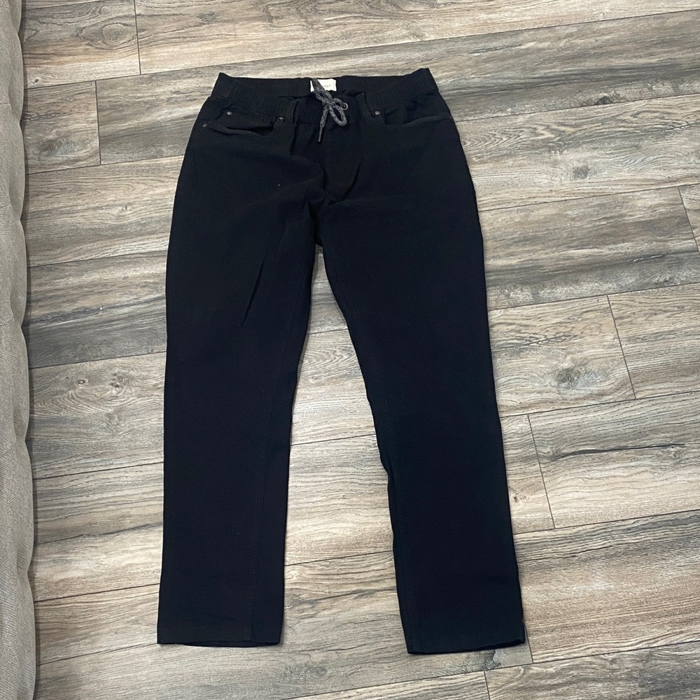 Civil Society Black Drawstring Trousers denim jogger pants jeans